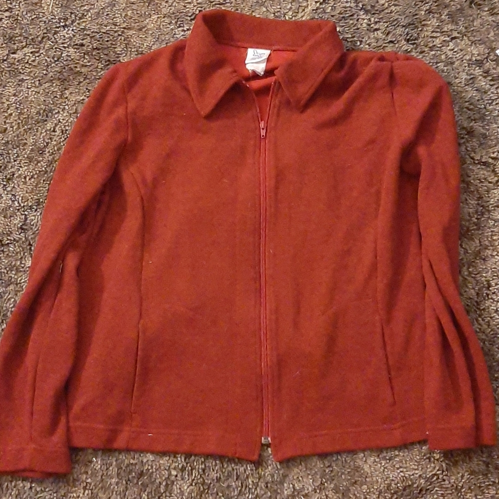 Red Fullzip Sweater